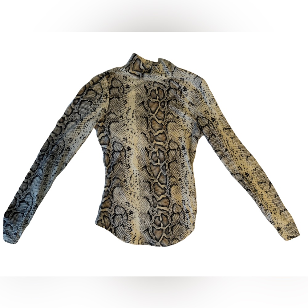French Connection Snakeprint Turtleneck